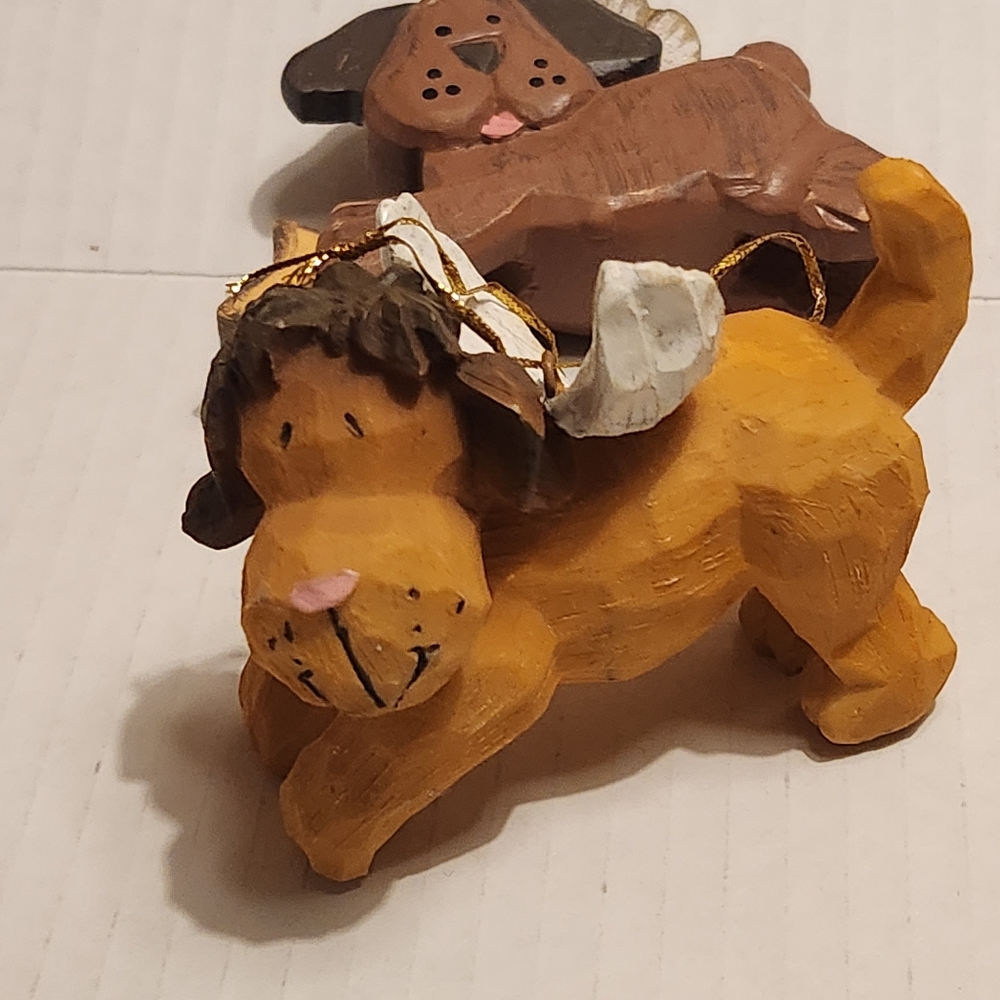 Dog Angel Ornaments Set - Brown, White, Tan - Picture 4 of 6
